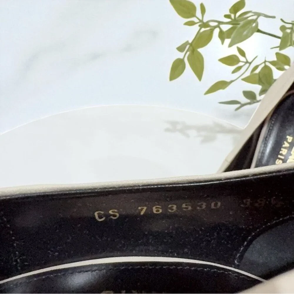 NIB Authentic Saint Laurent Franky 115 Satin Sandals Nero - Picture 7 of 11